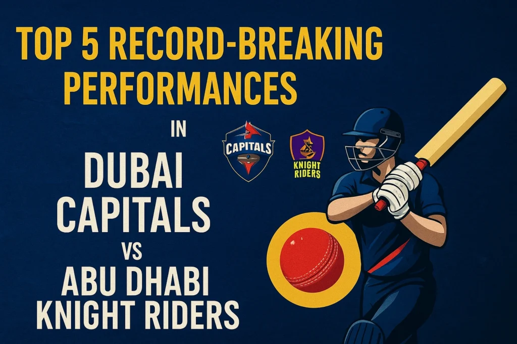 Top 5 Record-Breaking Performances in Dubai Capitals vs Abu Dhabi Knight Riders Matches