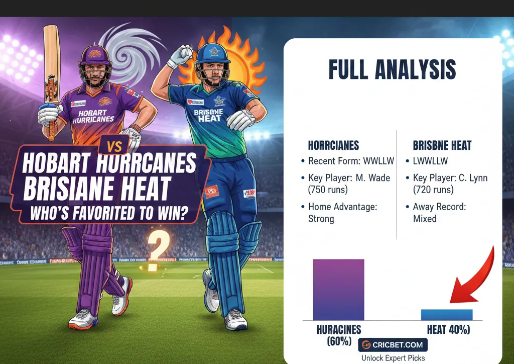 Hobart Hurricanes vs Brisbane Heat – Who’s Favorited to Win? Full Analysis