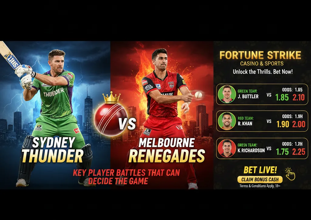 Sydney Thunder vs Melbourne Renegades: Key Player Battles That Can Decide the Game