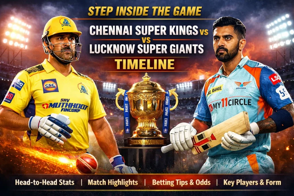 Step Inside the Game: Chennai Super Kings vs Lucknow Super Giants Timeline