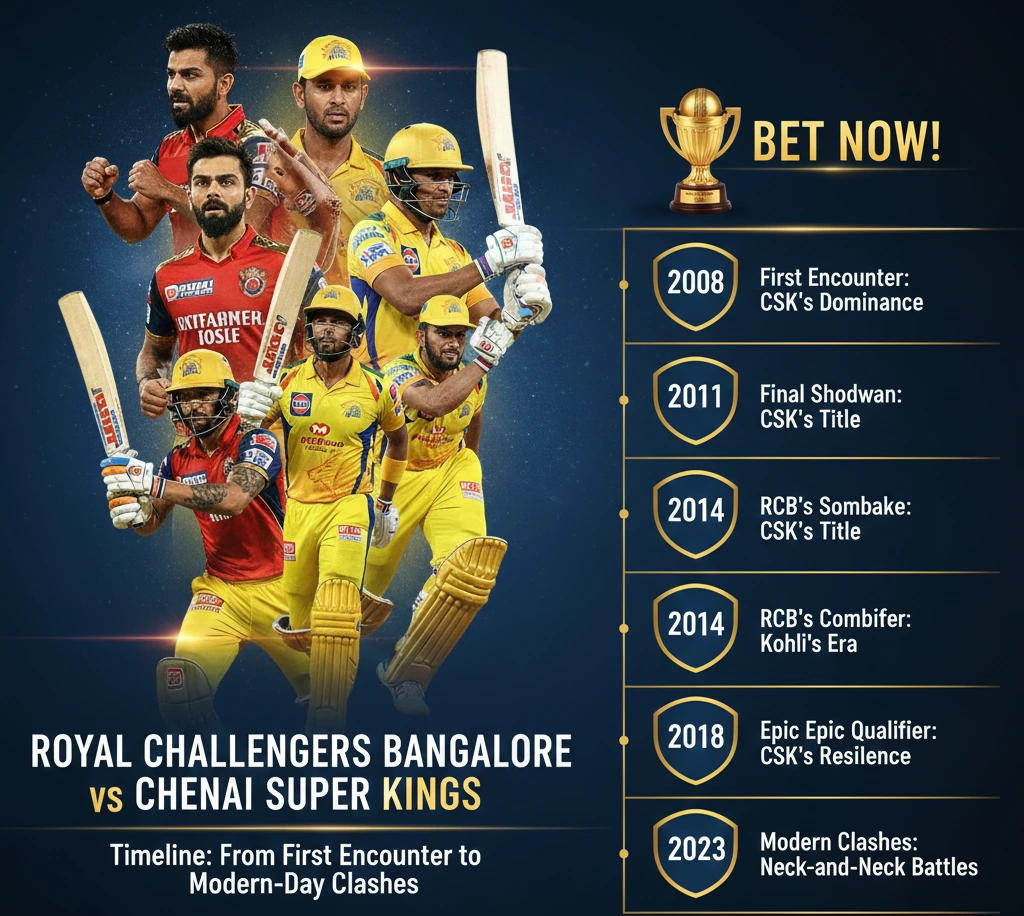   royal challengers bangalore vs chennai super kings timeline